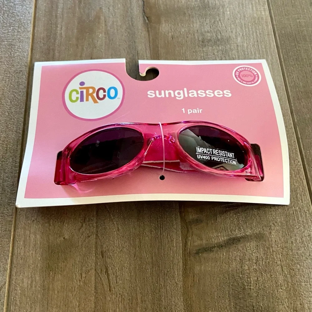 Circo Baby Toddler Sunglasses in Pink w/Flexible Adjustable Band UV Protecting